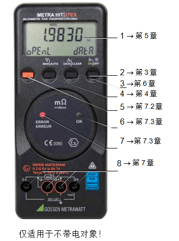 METRA HIT 27EX毫歐表按鍵說(shuō)明